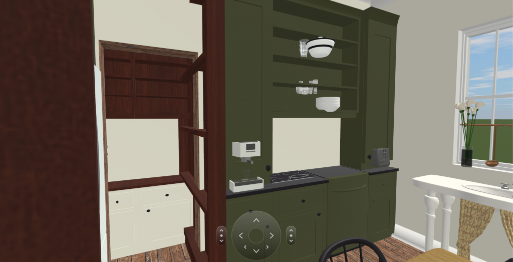 3d render of kitchen - inc pantry
